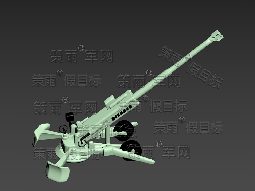 陇南M777榴弹炮的充气模型