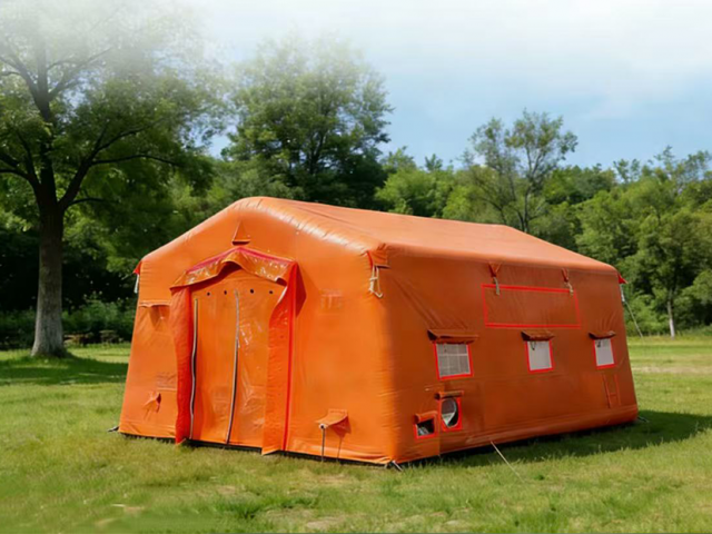 橘黄色跨境出口充气帐篷